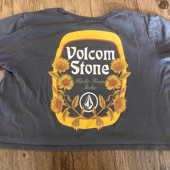Volcom Black Crop T-Shirt - Picture 3 of 5